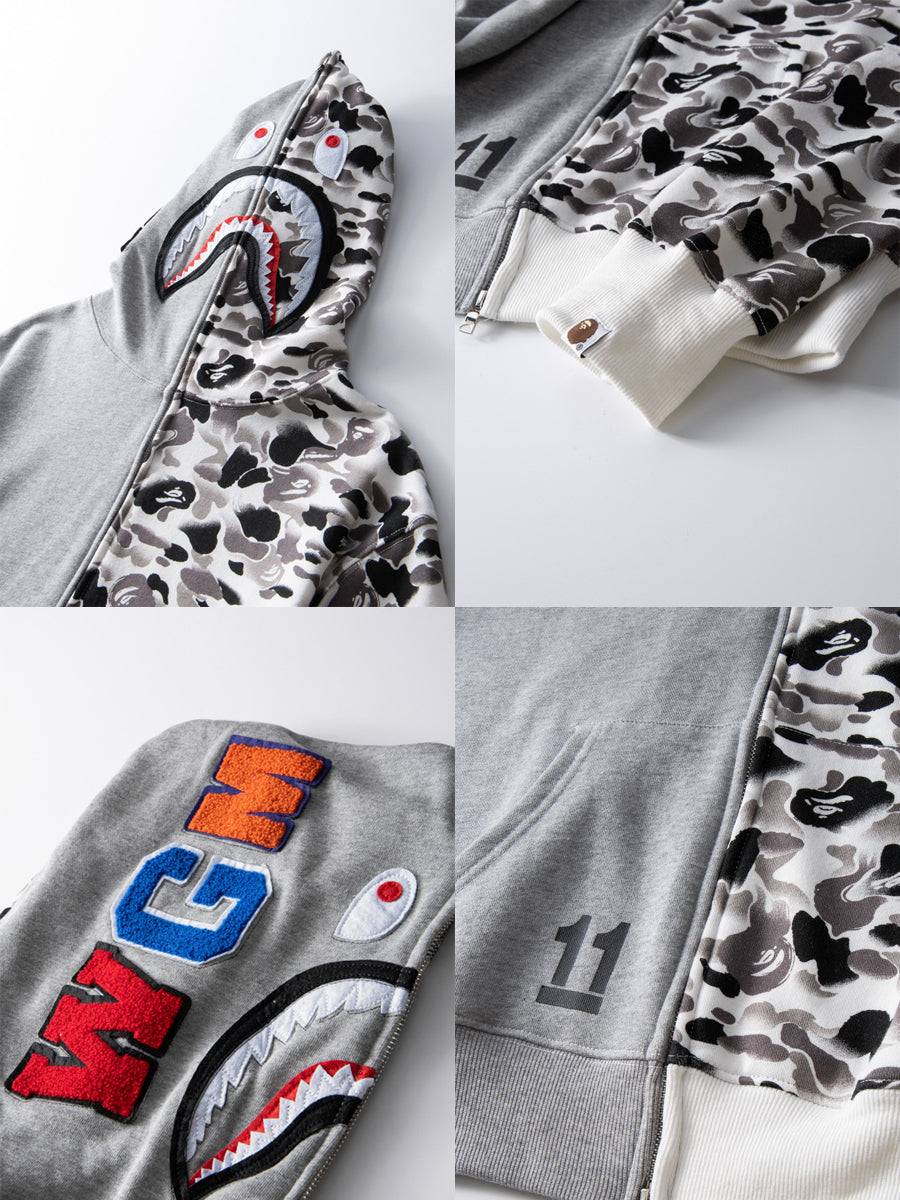 Ape Color Camo Shark Full Zip Hoodie