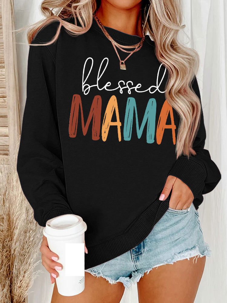 Cute Mama Sweatshirts Crew Neck Sweatshirt KeepShowing