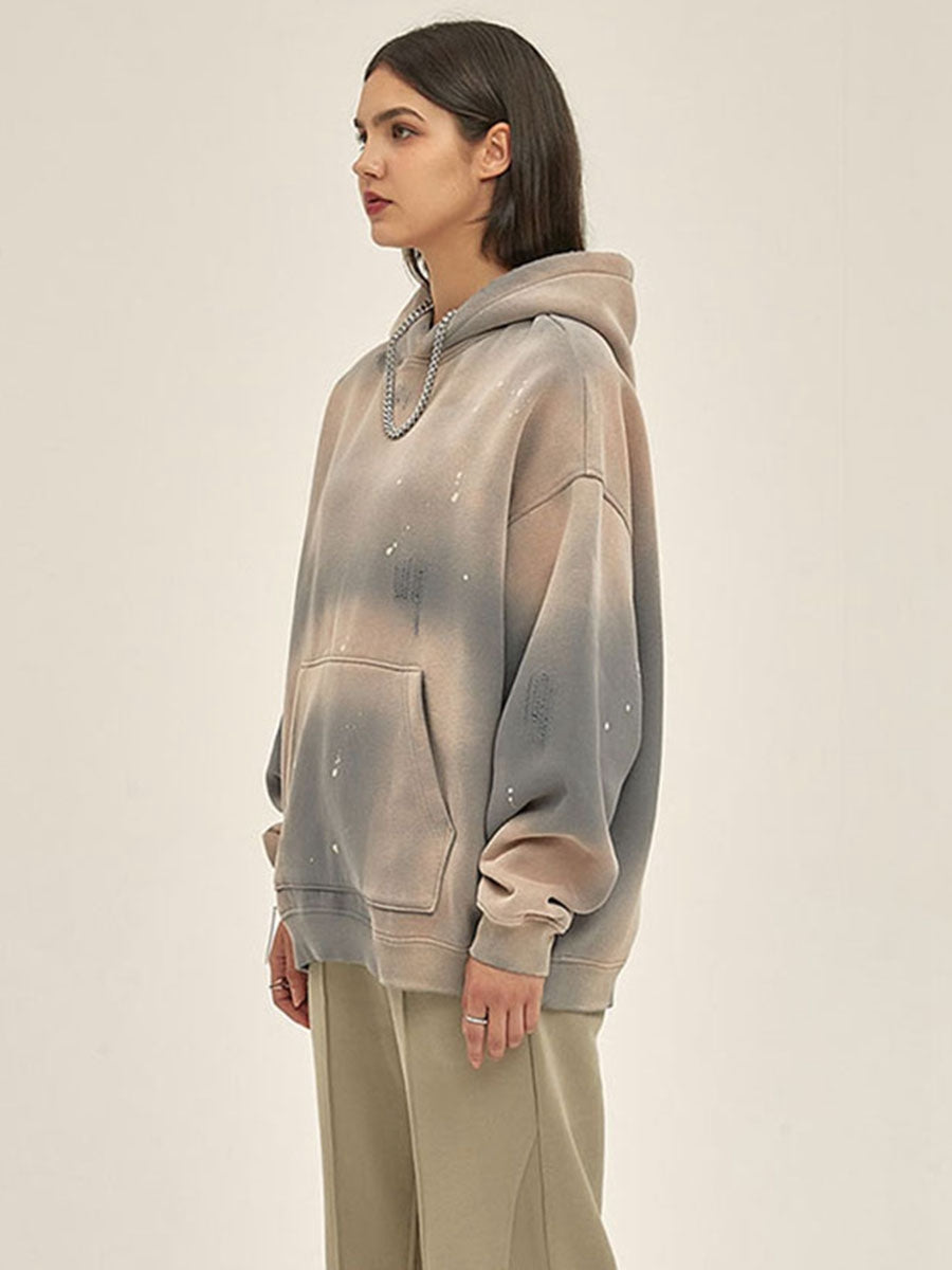 Dullness Drop Shoulder Lined Street Hoodie