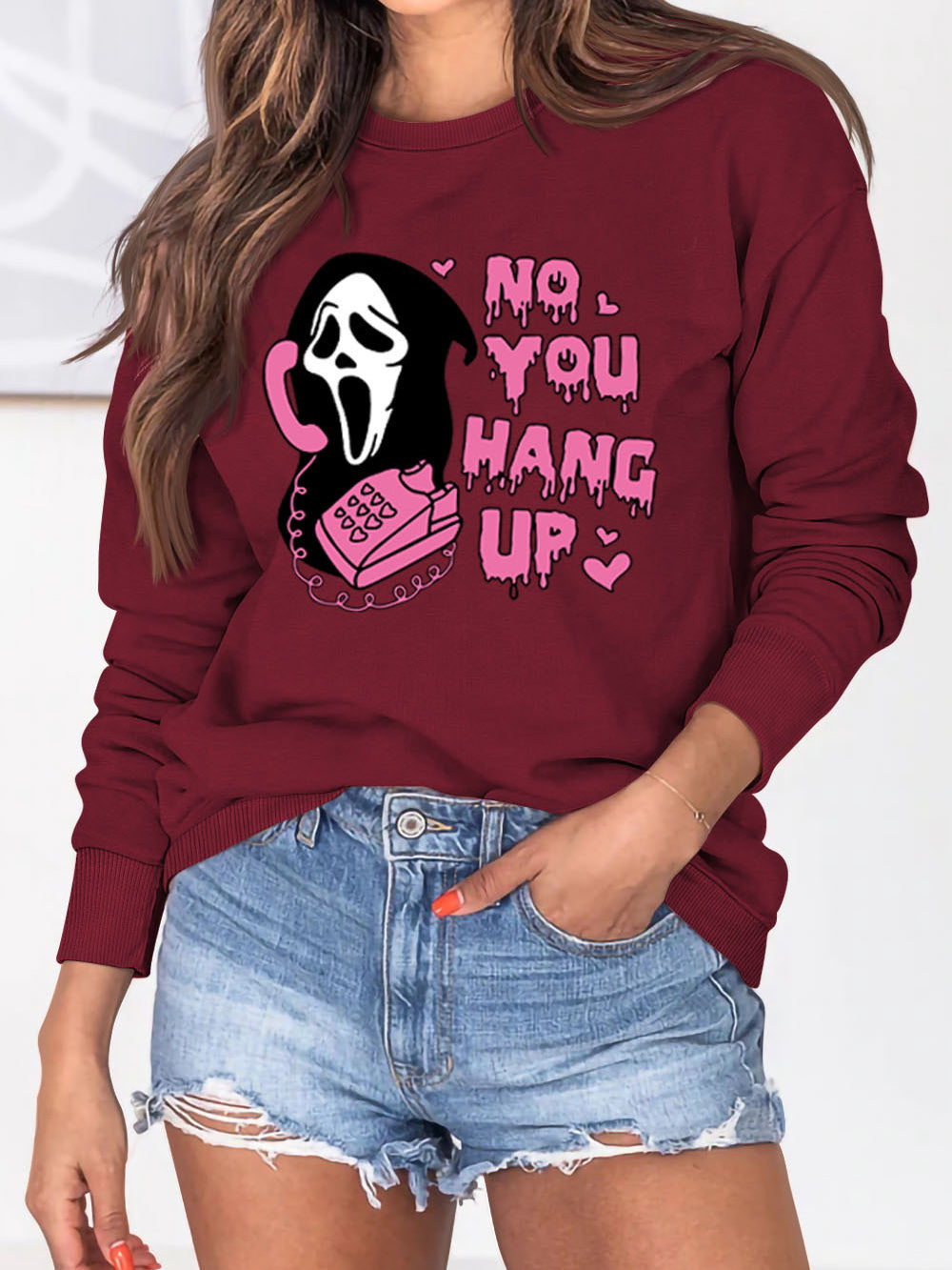 No You Hang Up Sweatshirt Ghostface