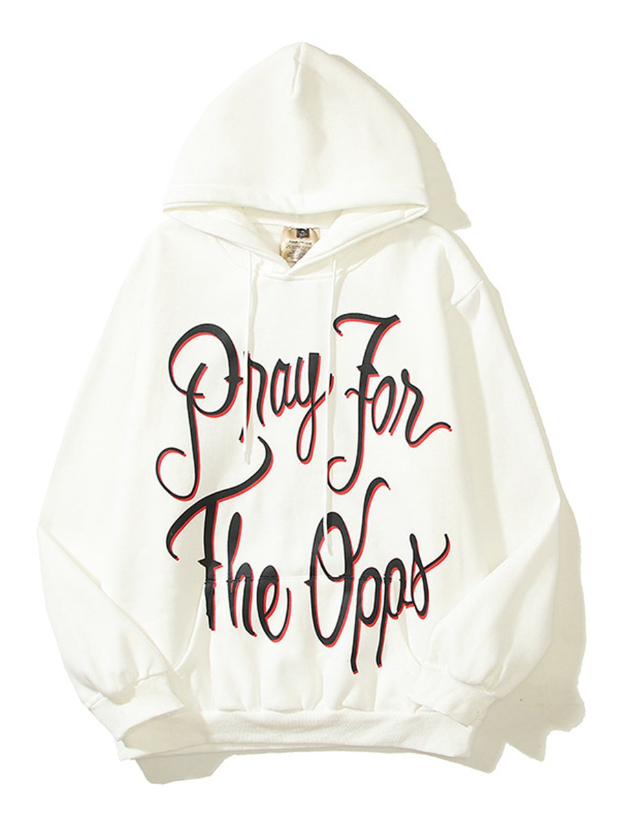 Praying Hands Printed Hooded Sweatshirt