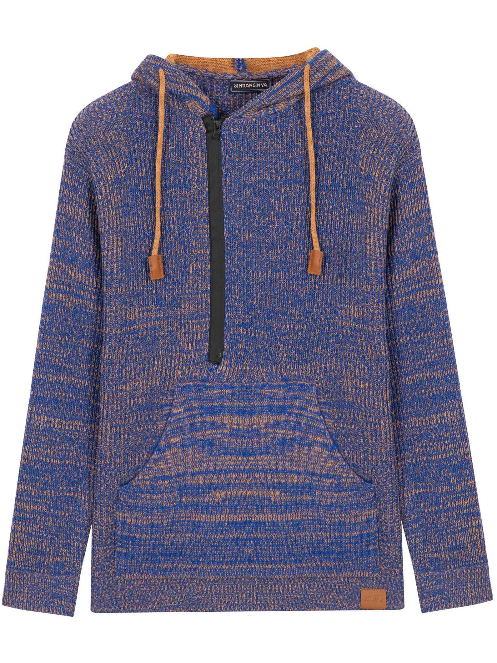 Knitted Half Zip Jumper Knit Hoodie