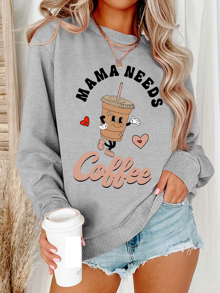 Mama Sweatshirt Graphic Crewneck Sweatshirt