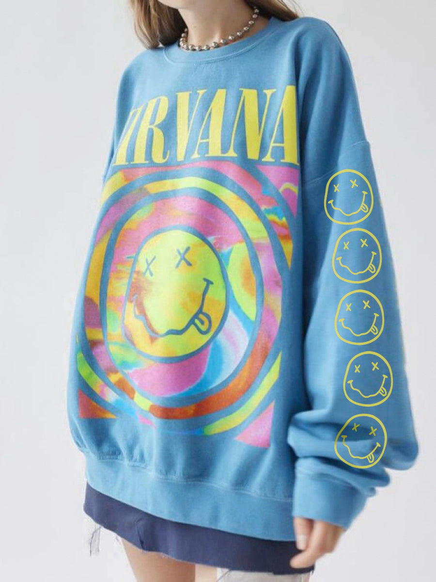 Nirvana Gray Face Crewneck Sweatshirt