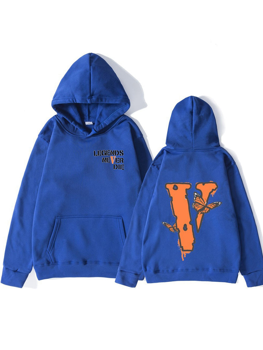 Big V Butterfly Hoodie in Back