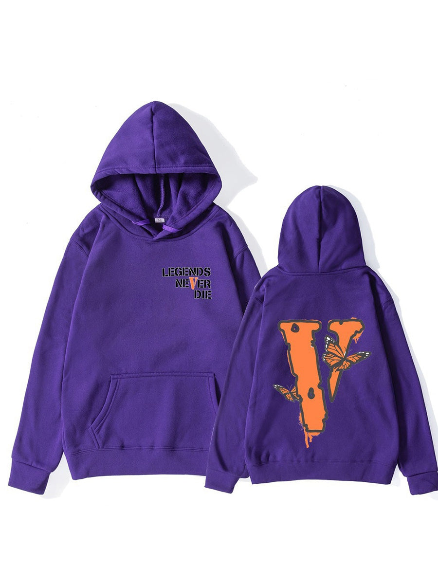 Big V Butterfly Hoodie in Back