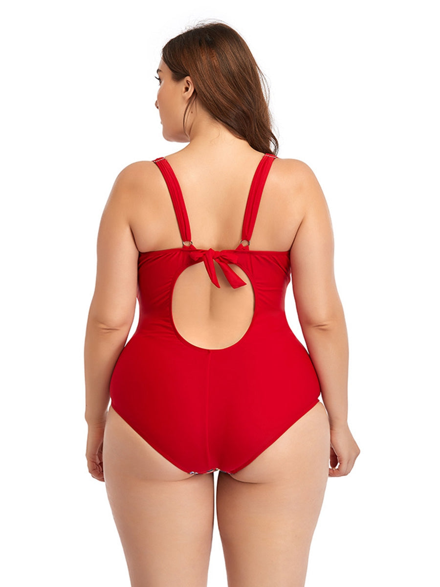 Curve Floral One Piece Swimsuit KeepShowing