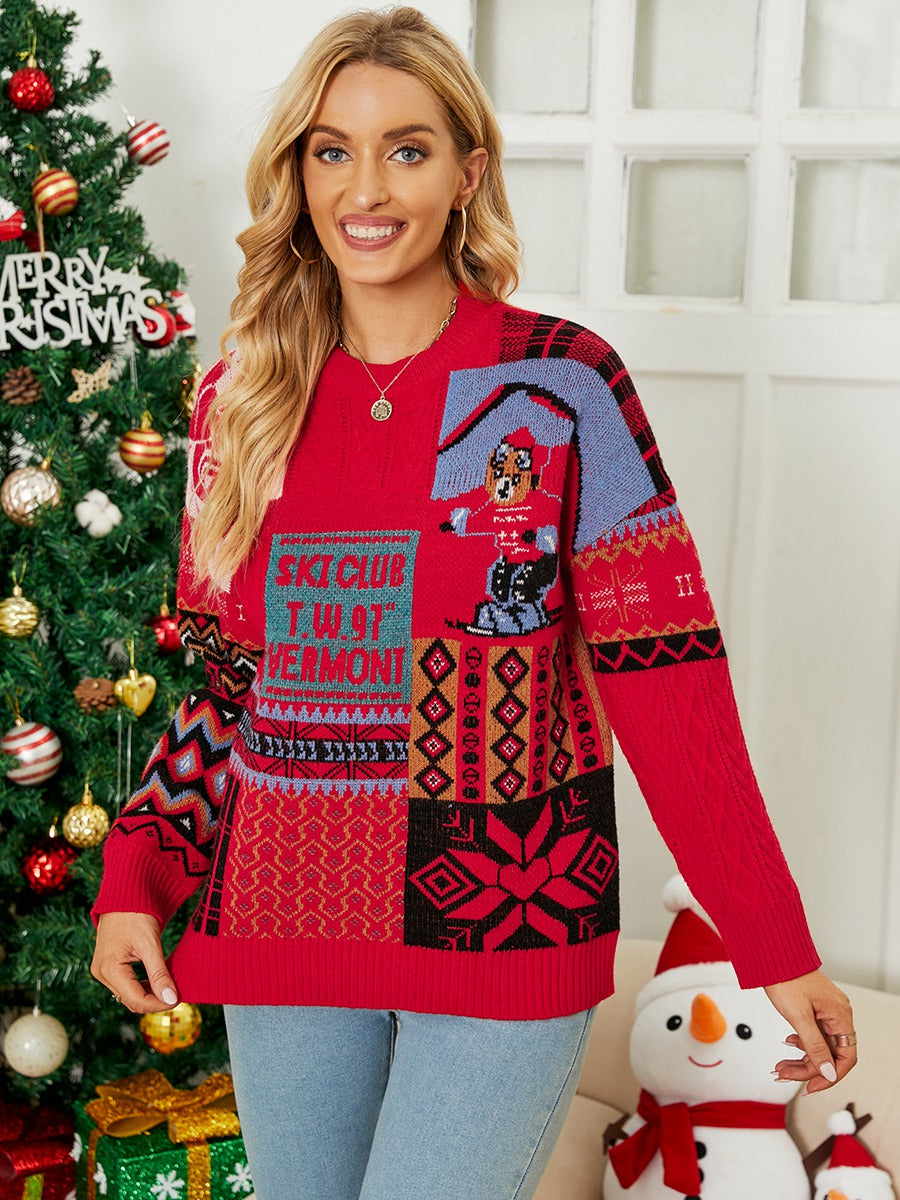 Christmas Pattern Women Knit Sweater KeepShowing