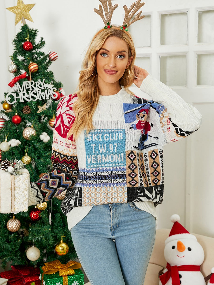 Christmas Pattern Women Knit Sweater KeepShowing