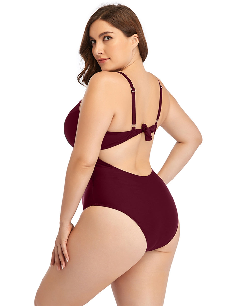 Curve Mesh Striped Underwired One Piece Swimsuit KeepShowing