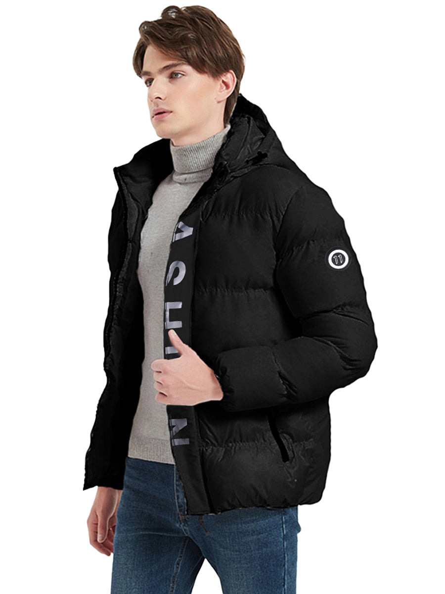 Men Puffer Jacket Coat with Hood