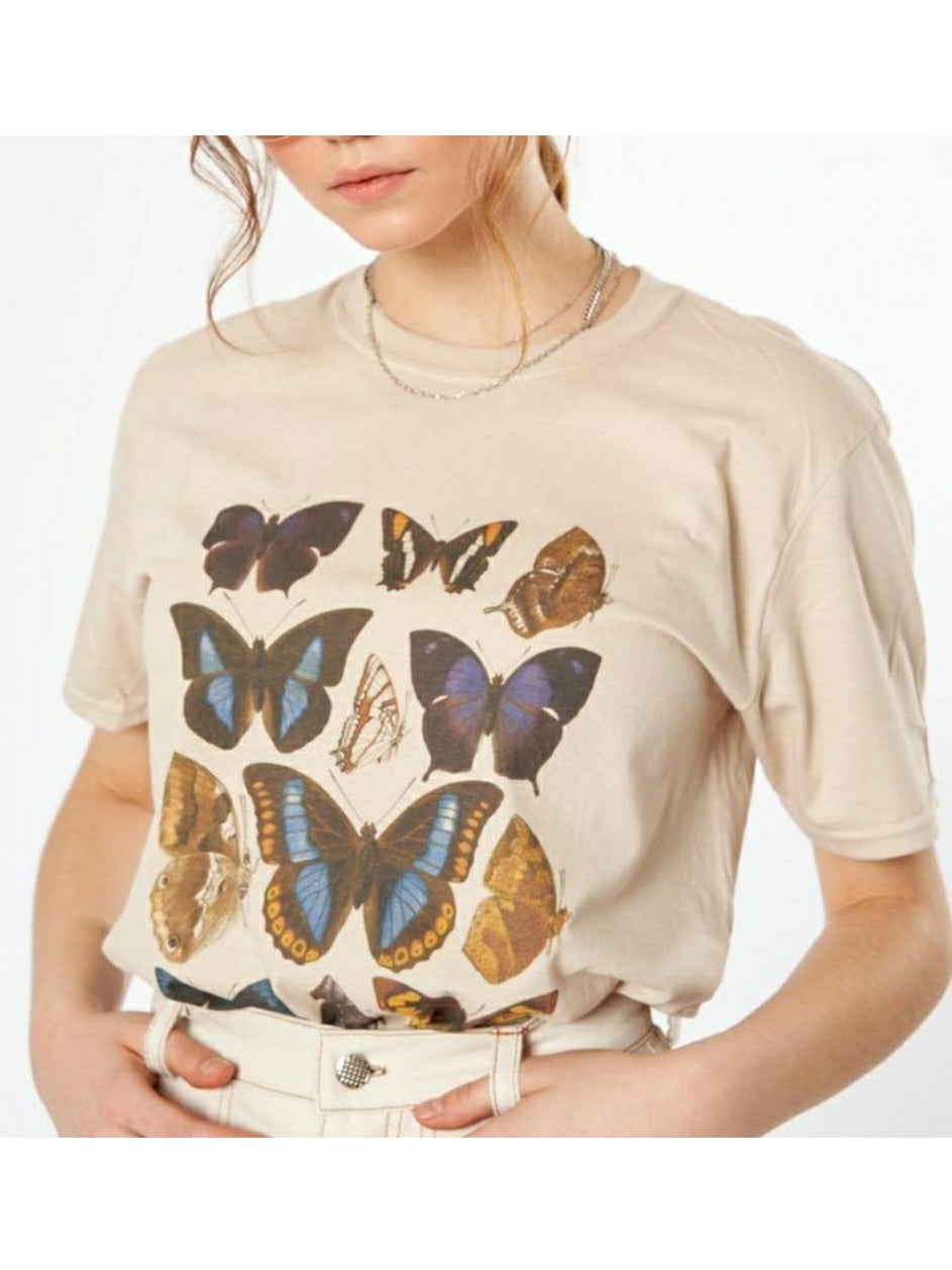 Butterflies Preppy T-Shirt  Casual Tee