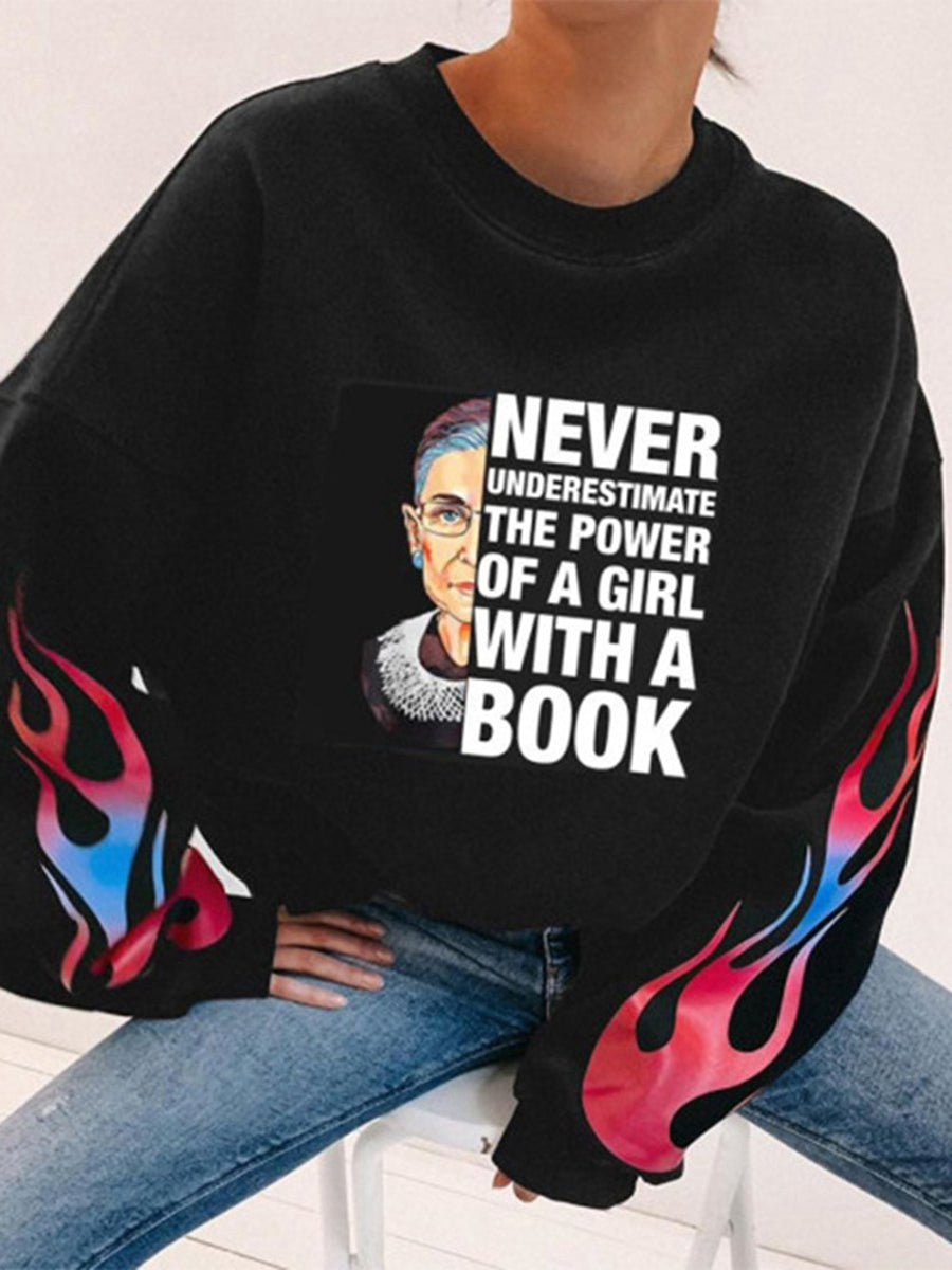 The Power of a Girl with a Book Sweatshirts