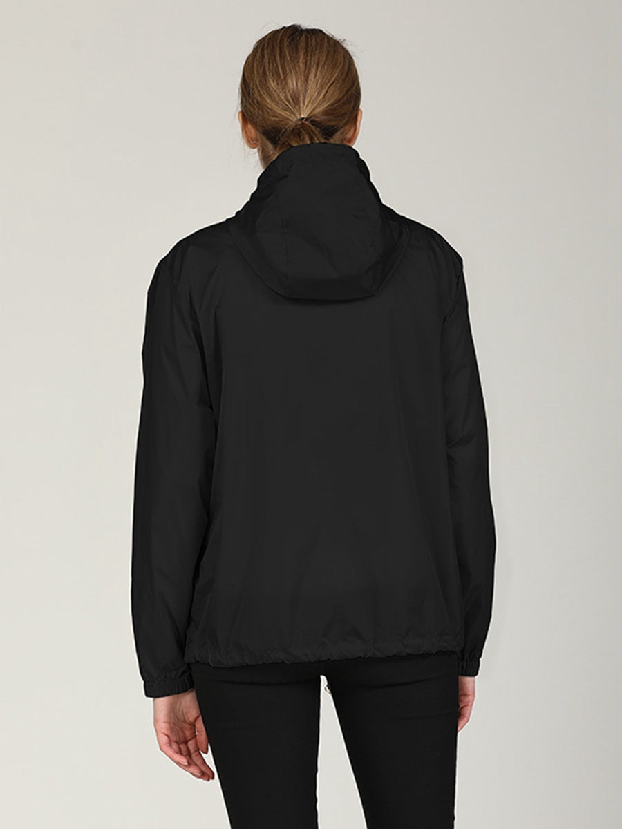 Black Hooded Women Jacket KeepShowing