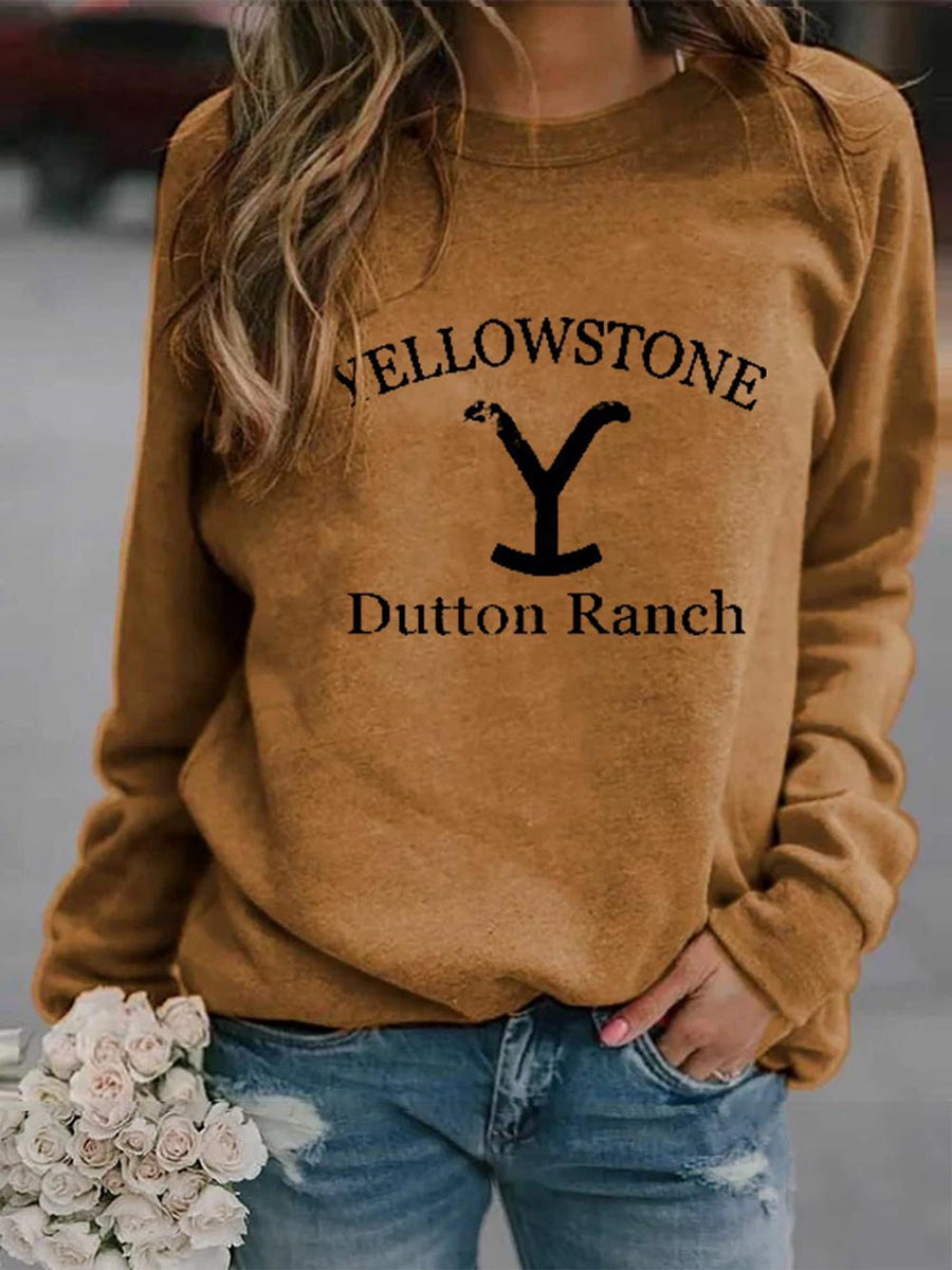 Yellow Stone Dutton Ranch Print Sweatshirt