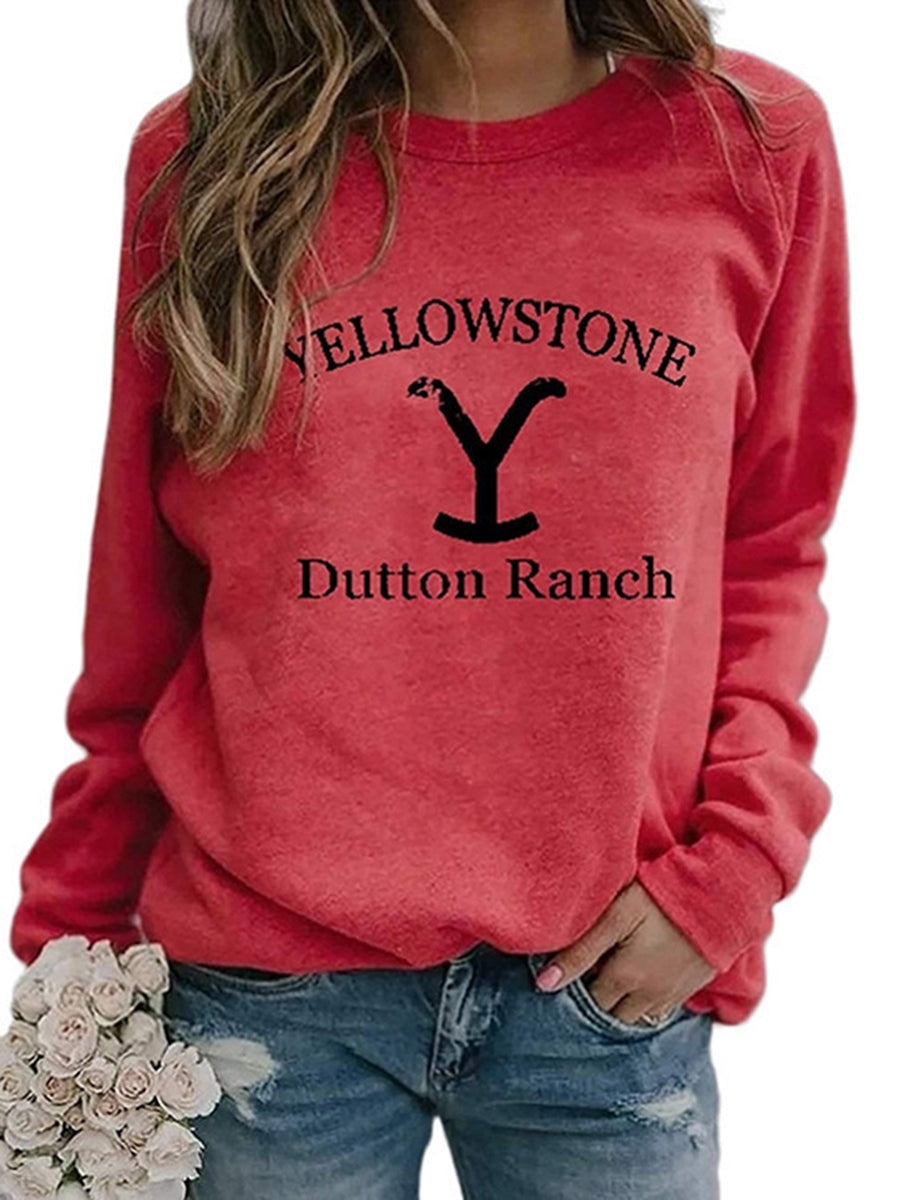 Yellow Stone Dutton Ranch Print Sweatshirt