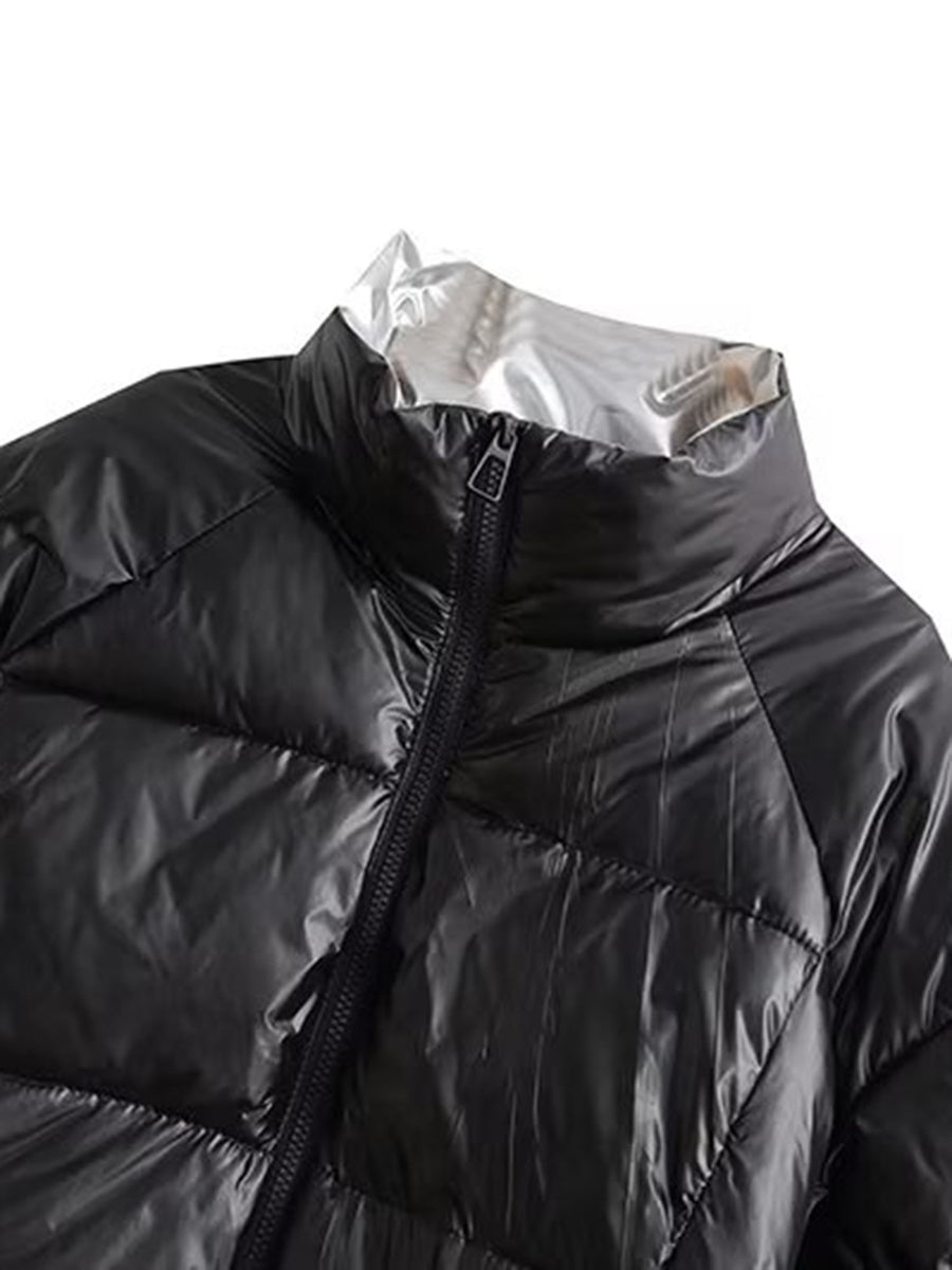 Black Women Quilted Puffer Jacket keepshowingshop