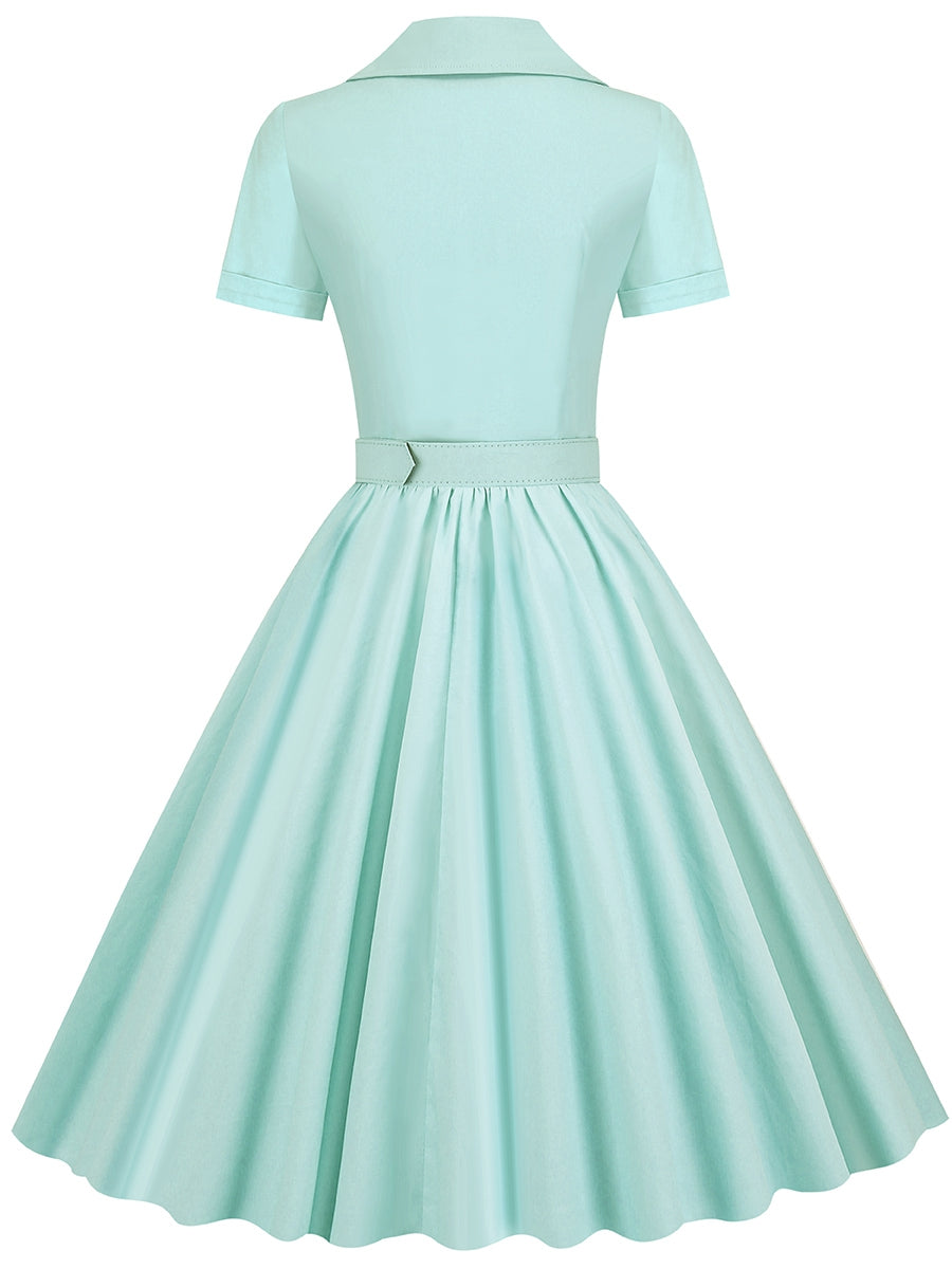 mint green swing dress-02