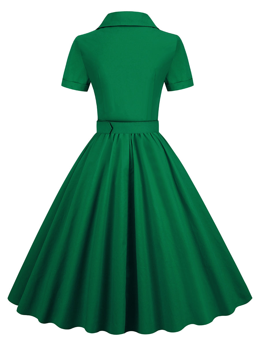 dark green swing dresses-02