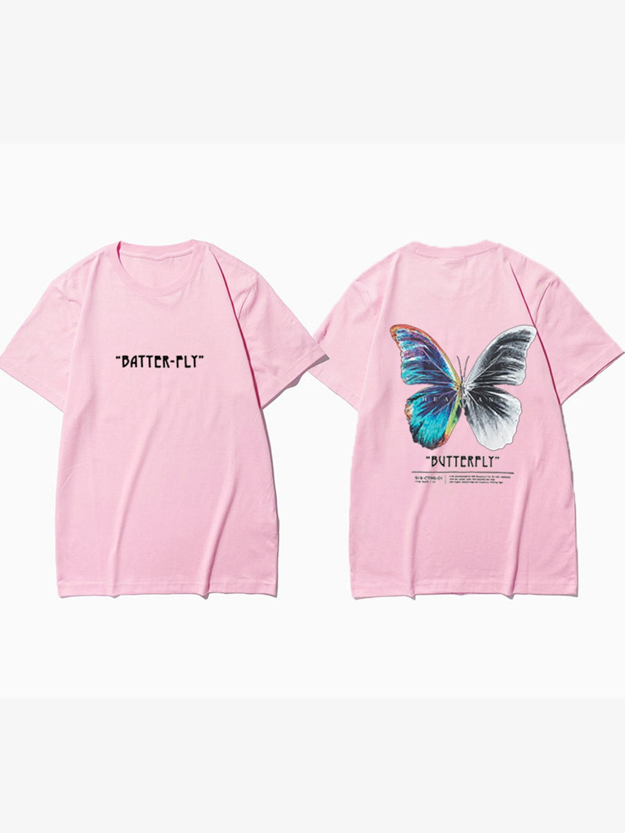 Boyfriend's Streetwear T Shirt Butterfly Tee